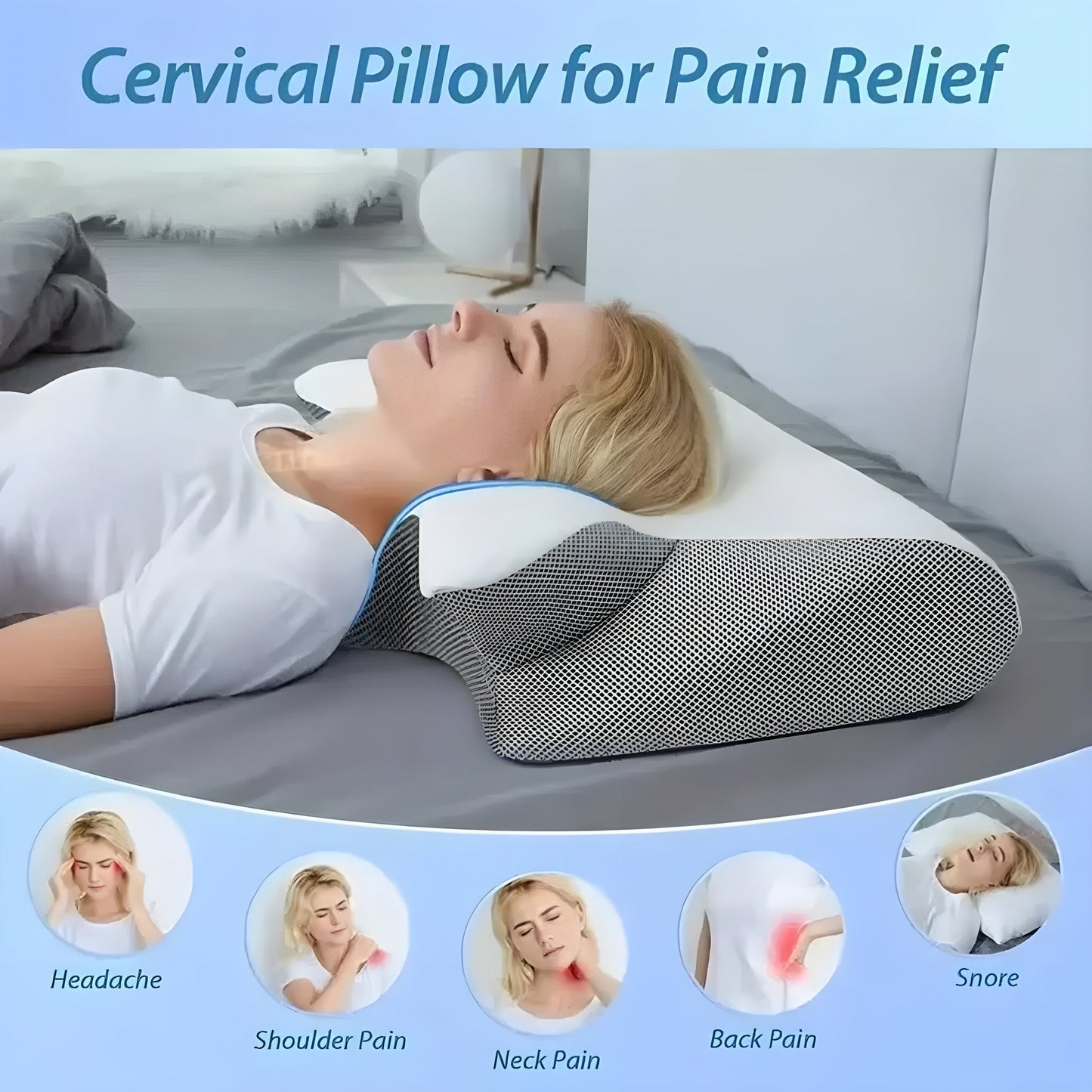 Sleep Enhancing Cervical Pain Relieving Pillow - VendoraGoods